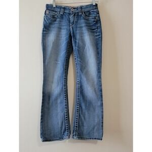 Big Star‎ Denim Jeans Women Size 26R Bootcut Medium Wash Distressed